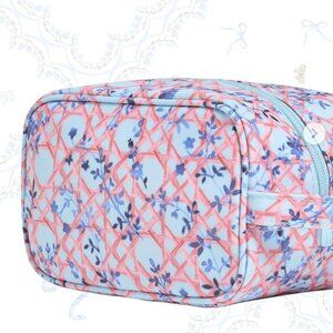 NWOT Hill House Basketweave Print in Pink Cosmetic Case